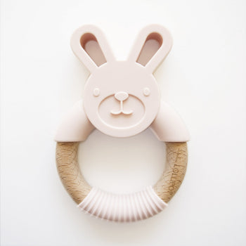 Bunny Silicone And Wood Teether